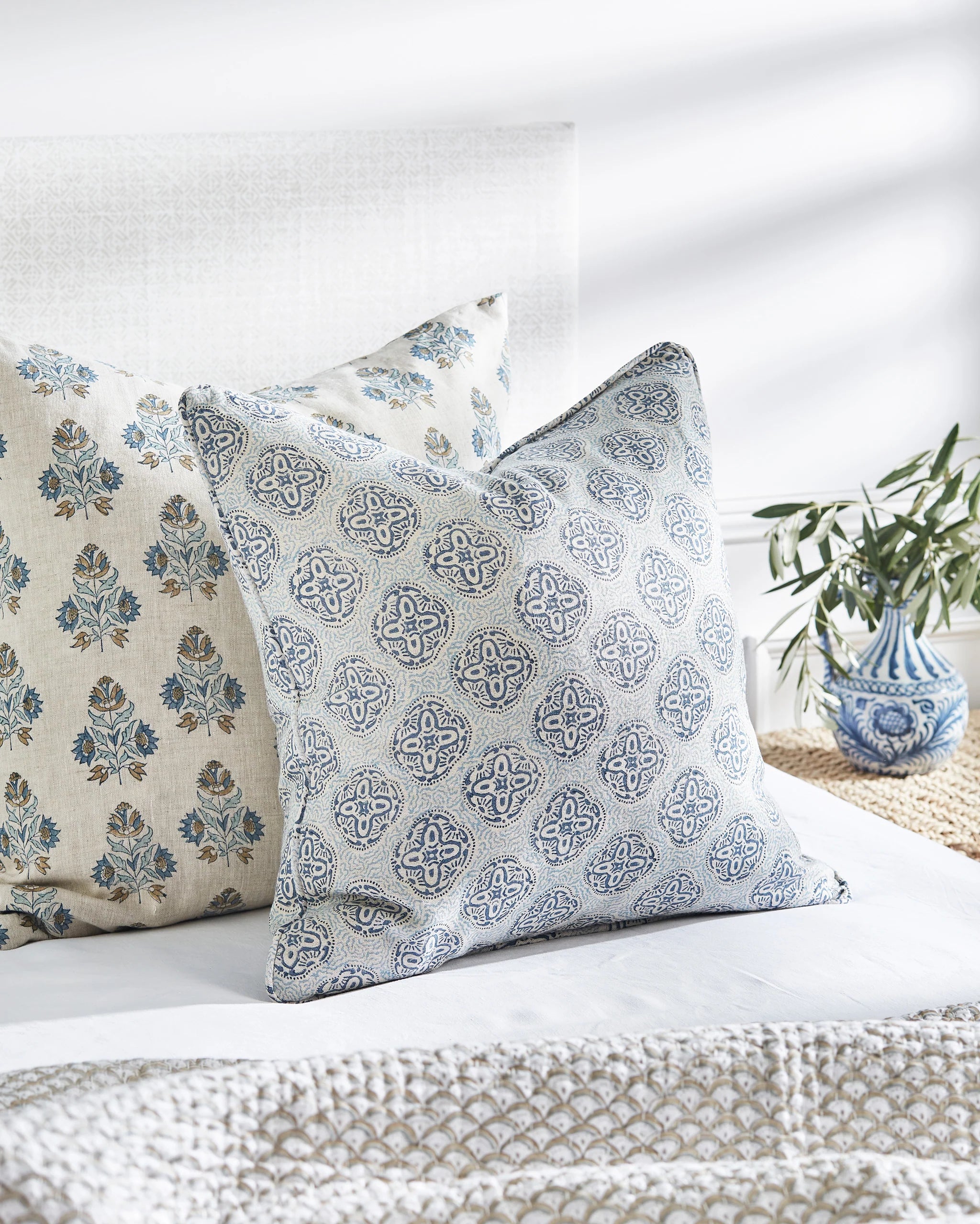 Cushion Ankara Fresh Azure 55cm