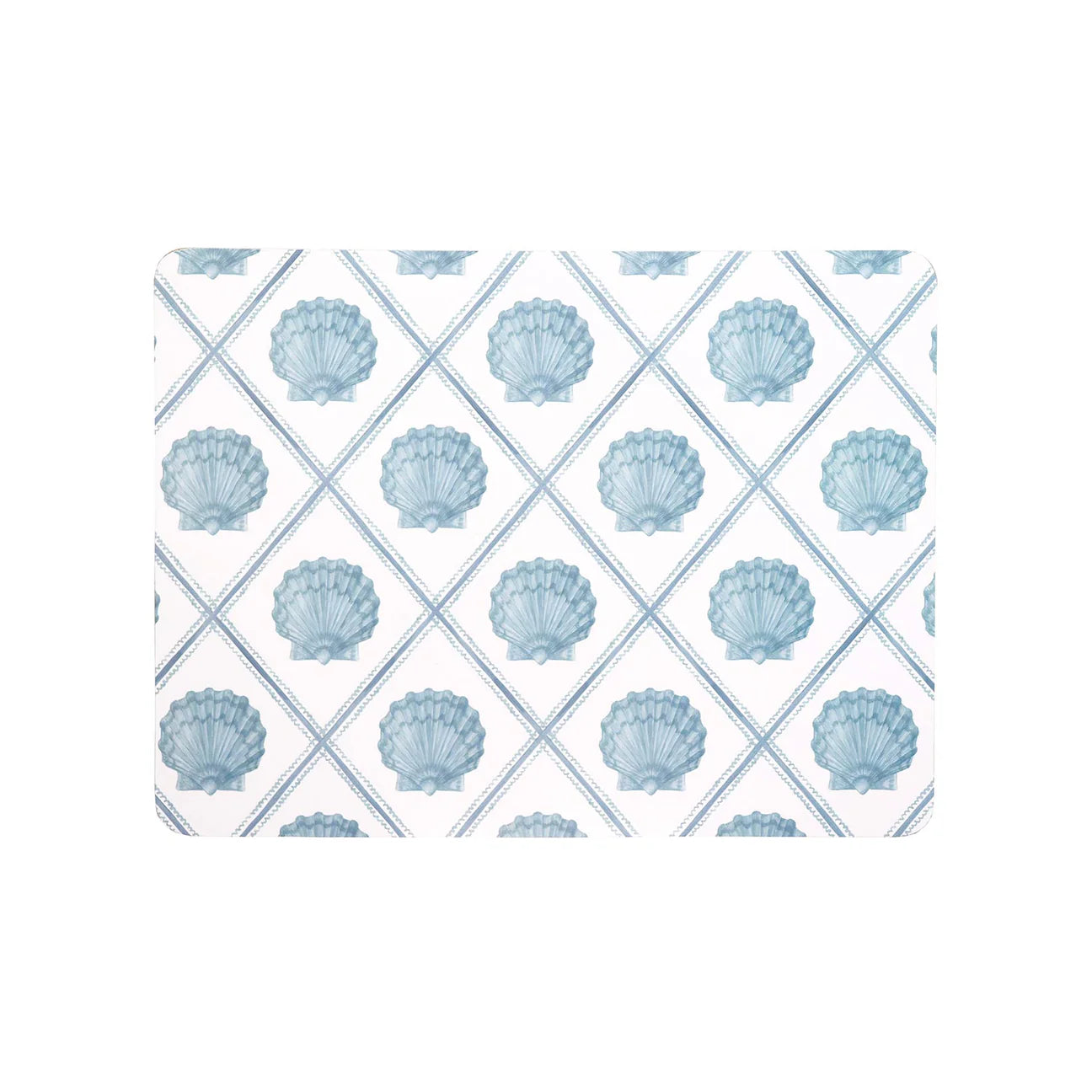 Placemat Rect. Scallop Set/4