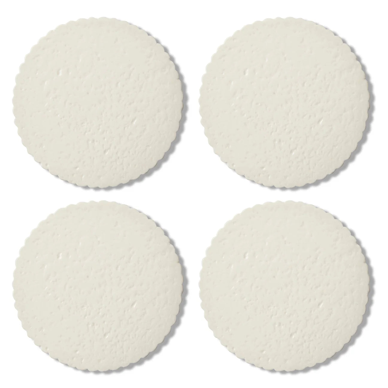 Coasters Ceramic Scallop S/4