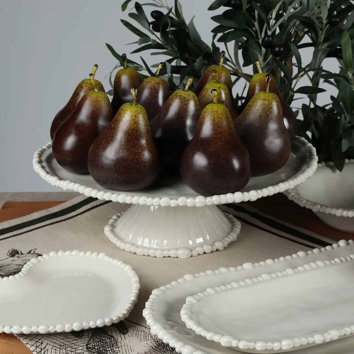 Melamine Pearl Cake Stand - Sand