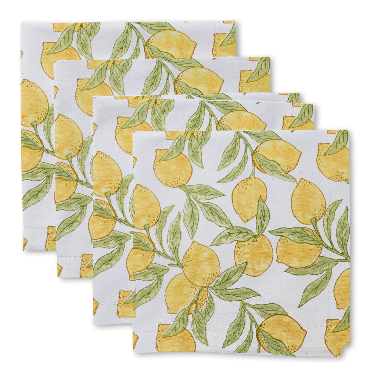 Napkin Lemon Block Print S/4