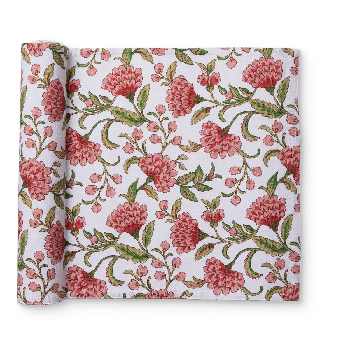 TABLE RUNNER GEORGIA PINK/GREEN 35X