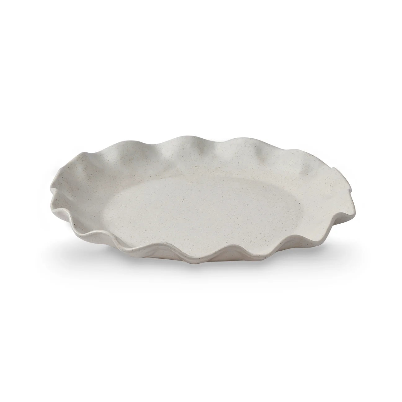 Platter Sullivan White Wavy Large
