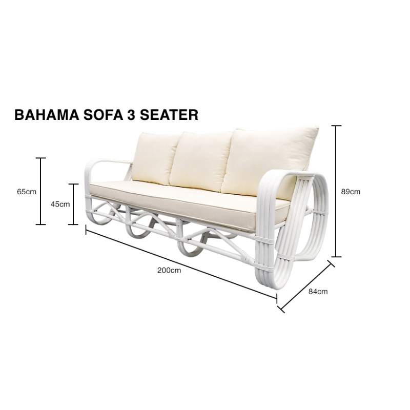 Sofa Bahama 3 Seat White