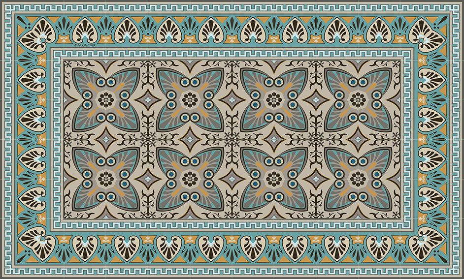 Mat Beija Flor Bella Classique Turquoise 60x97
