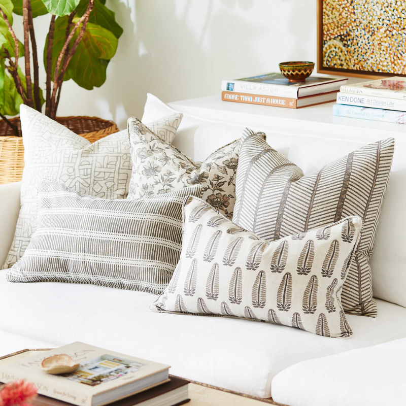 Cushion Akola Mud Linen 35x55cm