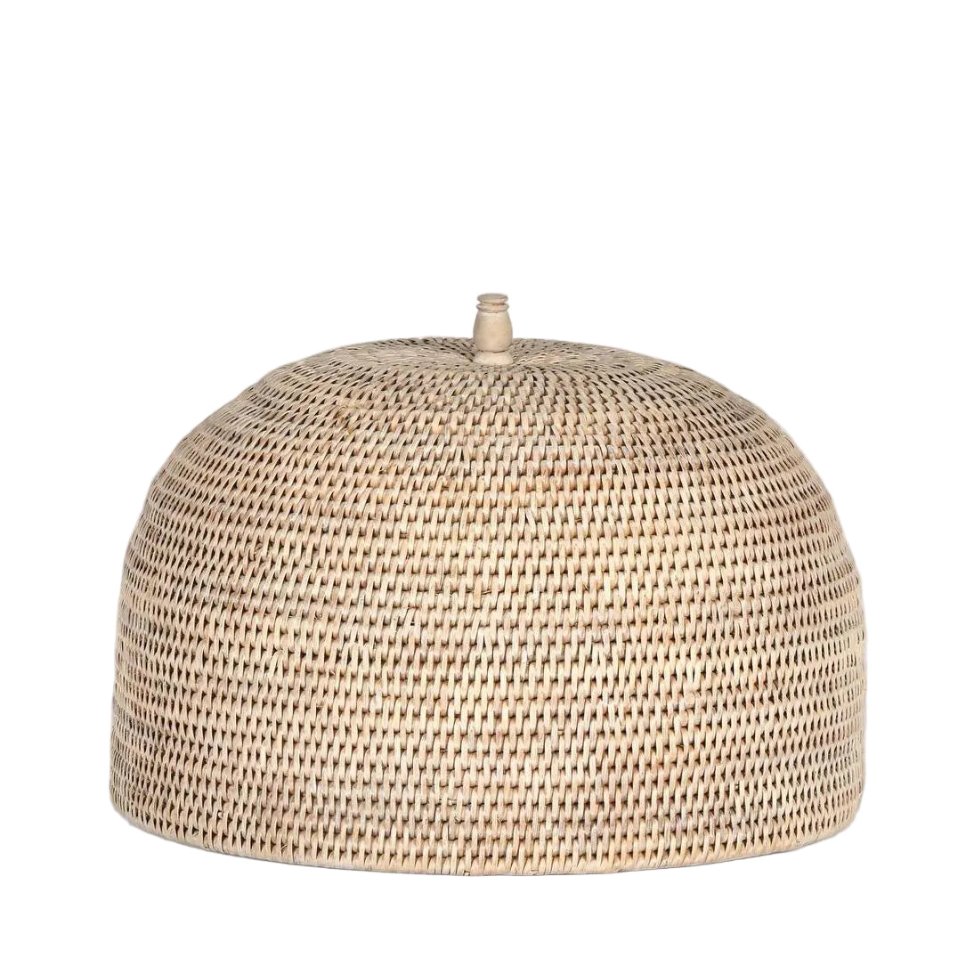 Food Cover Paume Rattan White Wash