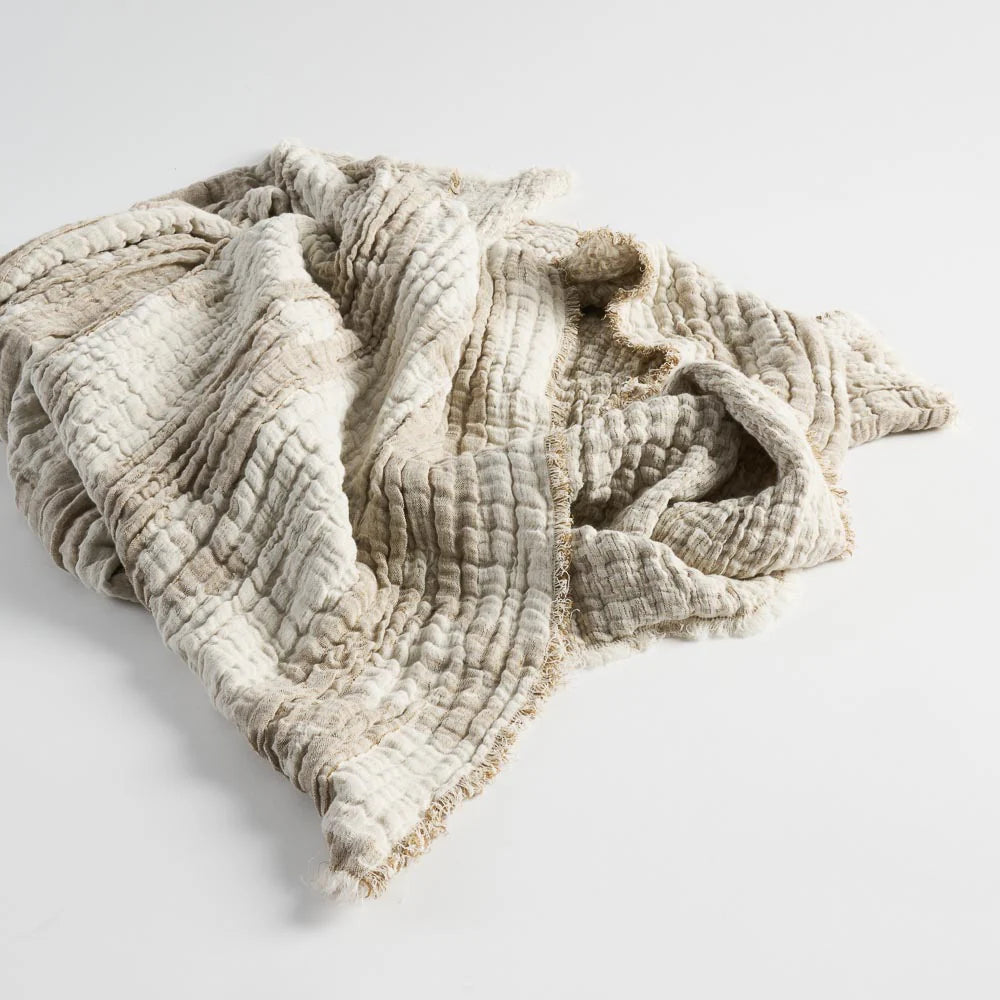 Throw Blossom Reversible Choc/Ivory