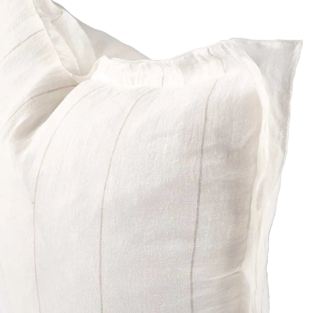 Cushion Carter White w Nat Stripe 40x60