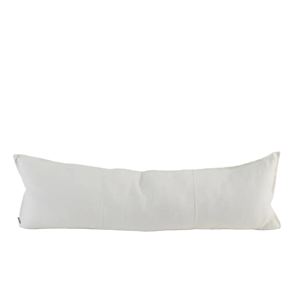 Cushion Lumbar Luca Linen Wht 120x40cm