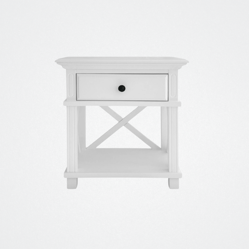 Bedside Table Sorren White