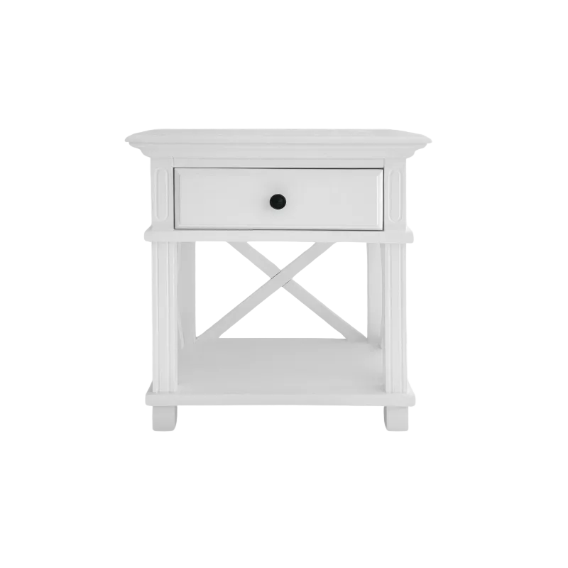 Bedside Table Sorren White