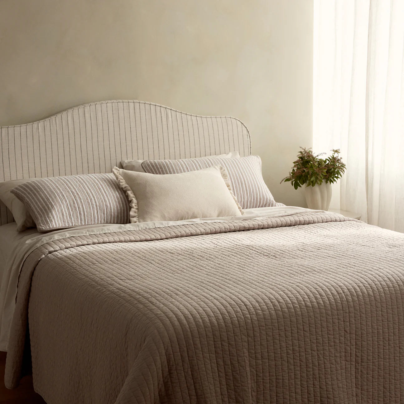 Quilt Sinclair Coffee Stripe 240x260
