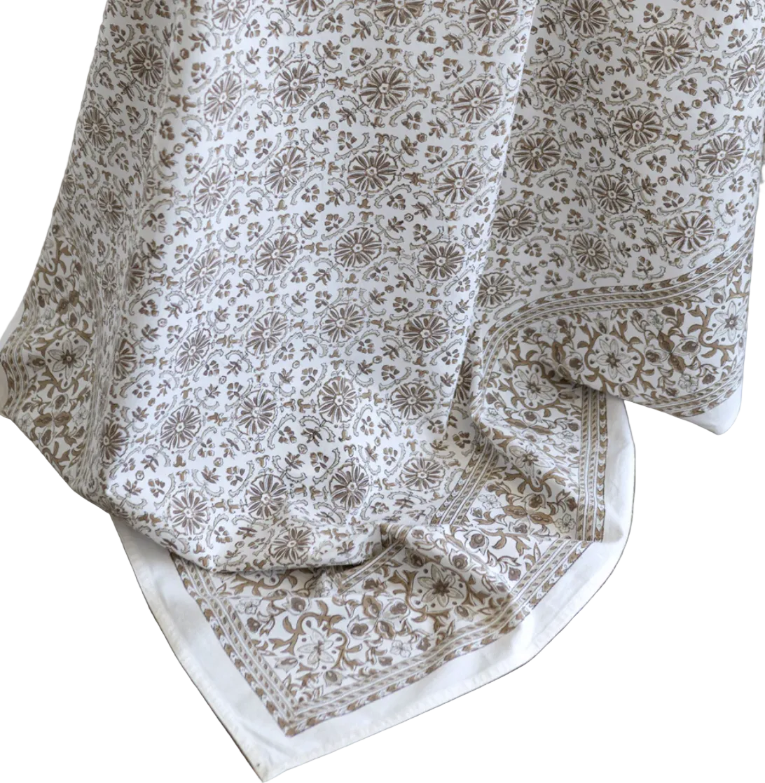Tablecloth Hazel Block Printed 150cm x 280