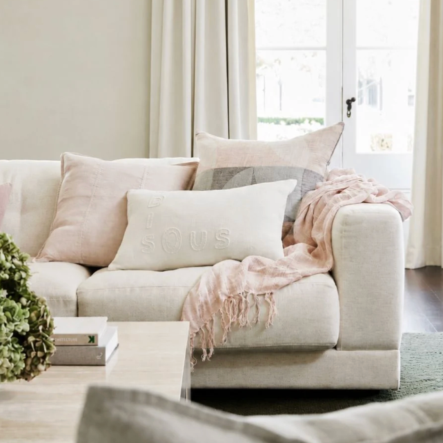 Throw Aira Linen Soft Musk 130x200