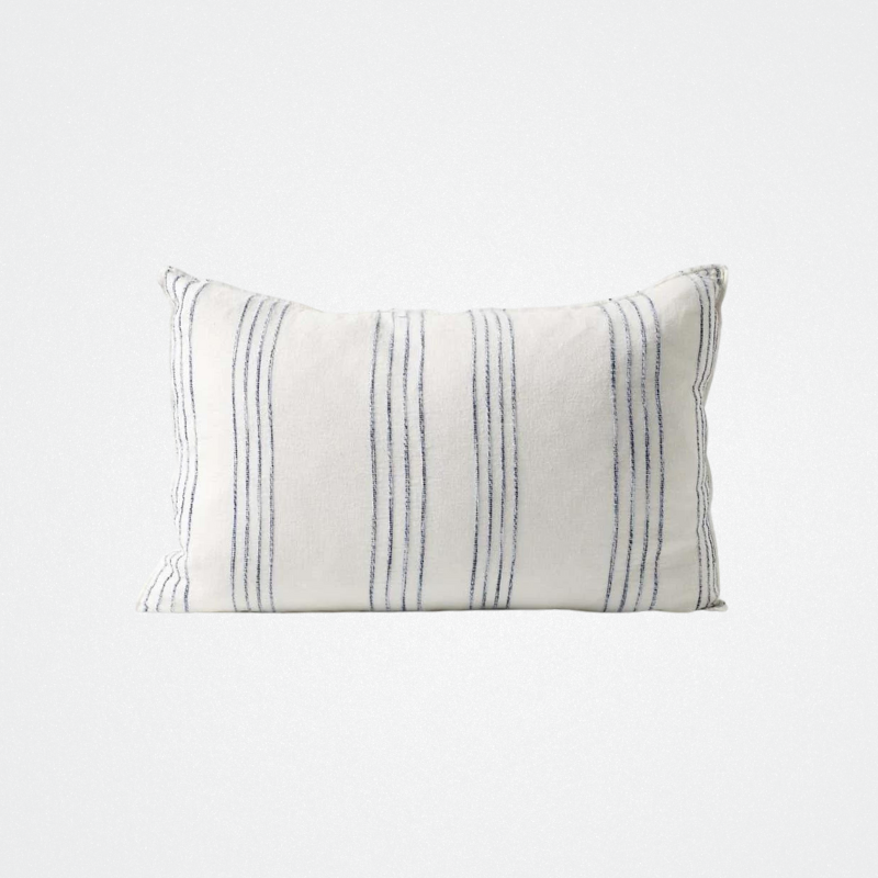 Cushion Rock Pool Linen Navy/Wt. 40x60