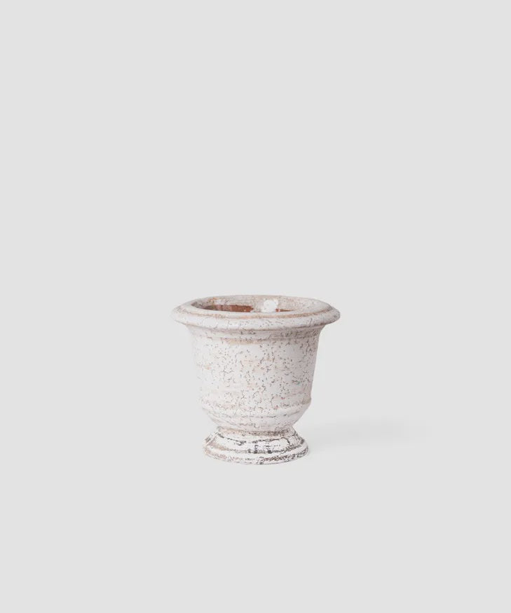 Urn Planter Rustic White Small