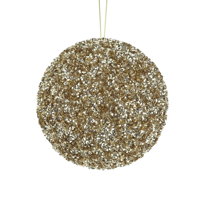 Ball Sequin Beaded Champagne Lg