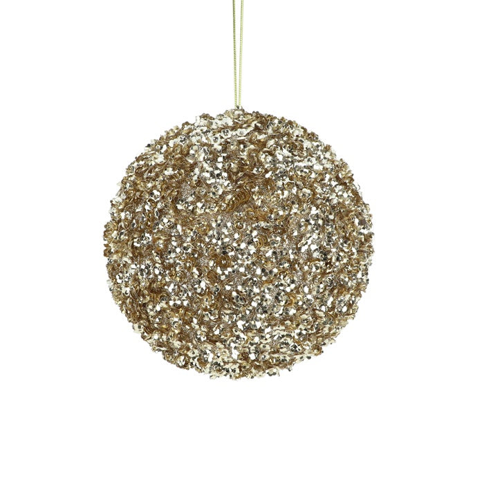 Ball Sequin Beaded Champagne Med