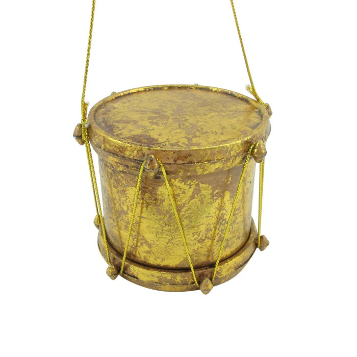 Ornament Gold Drum Plastic