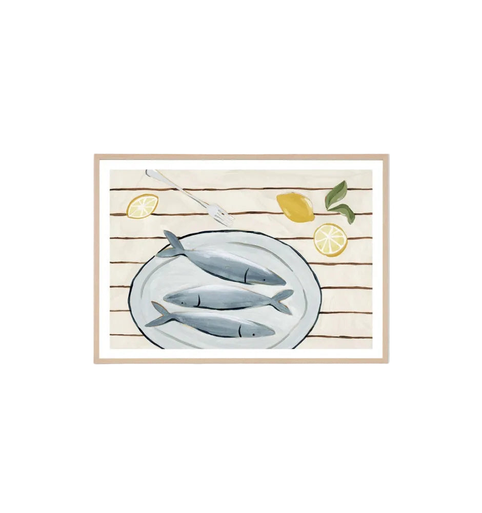 Print Amalfi Catch Blue 87x122cm
