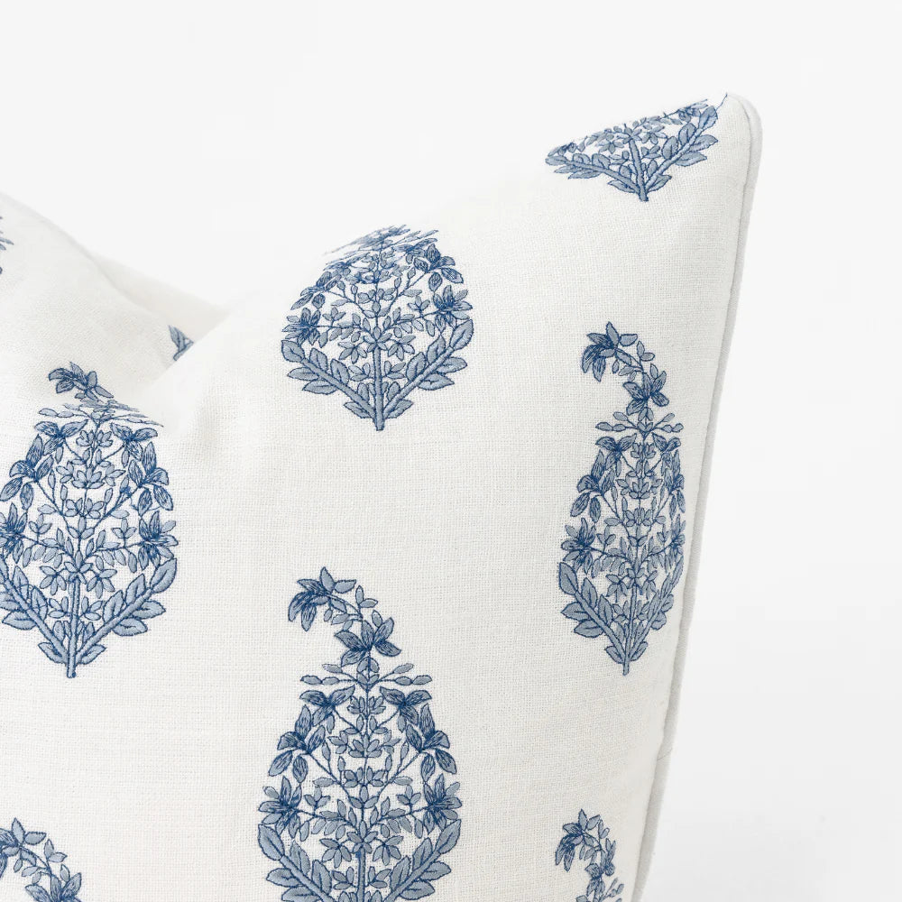 Cushion Devon Inner Paisley Blue 55cm