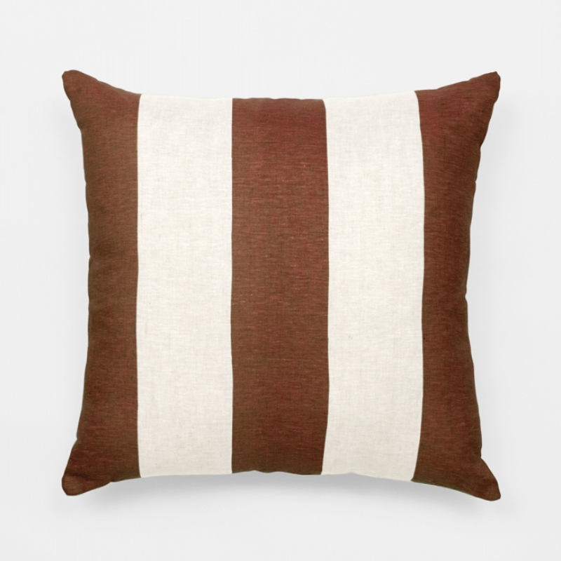 Cushion Big Stripe Rust 60cm