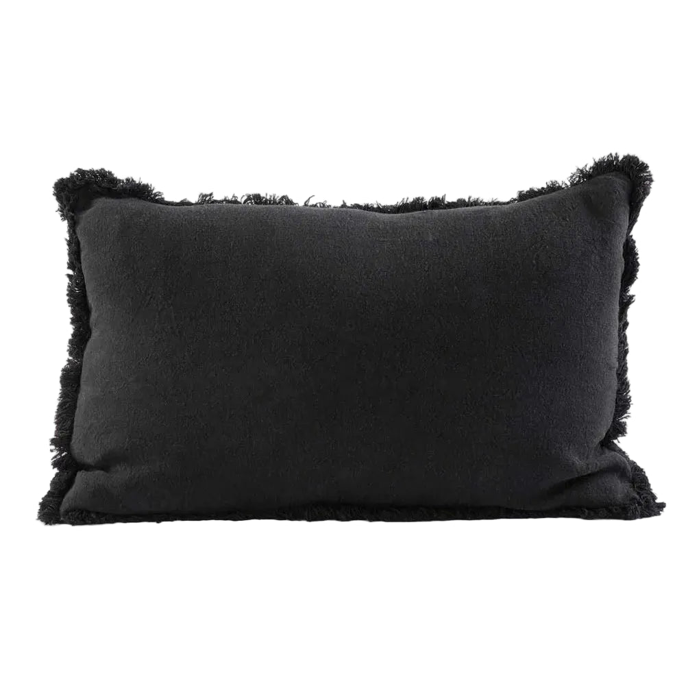 Cushion Luca Boho Linen - Black 40x60cm