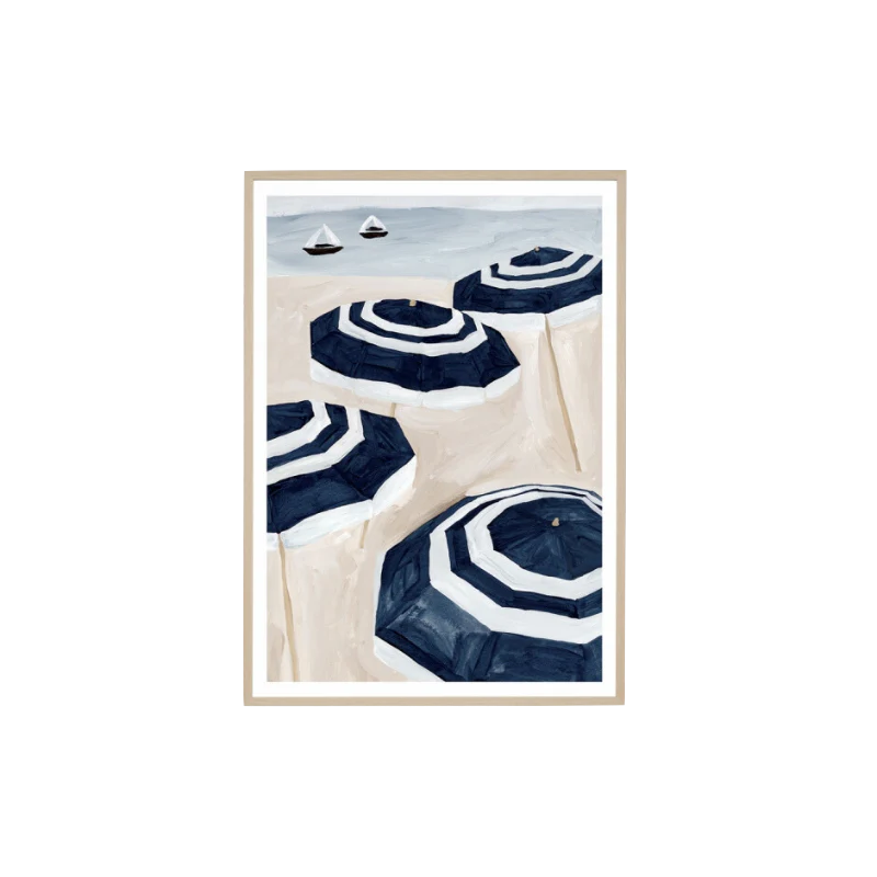 Print European Beach Blue 2 87x122