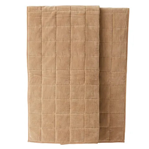 Quilt Vera Velvet Throw 130x180cm Taupe