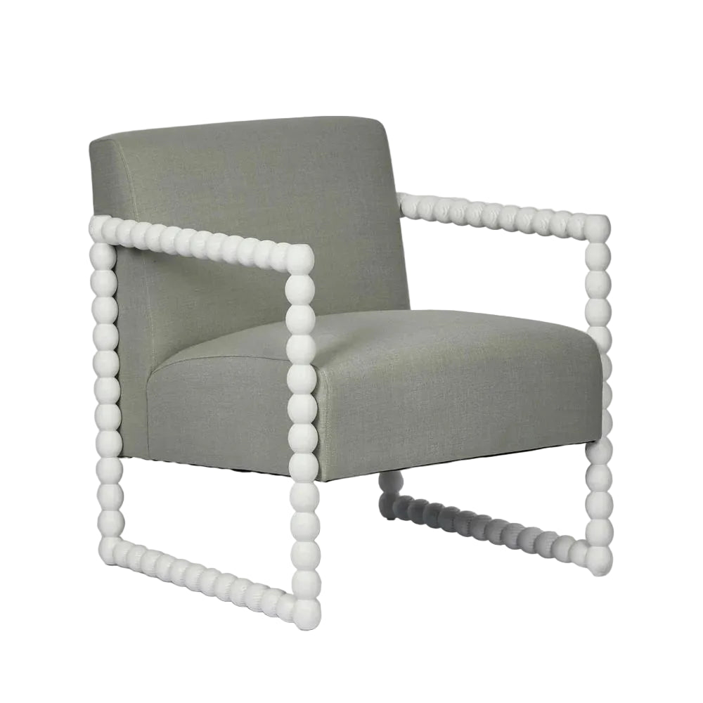 Chair Bobbin Oak White/Seafoam