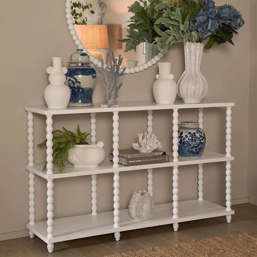 Console Bobbin Oak White 140cm