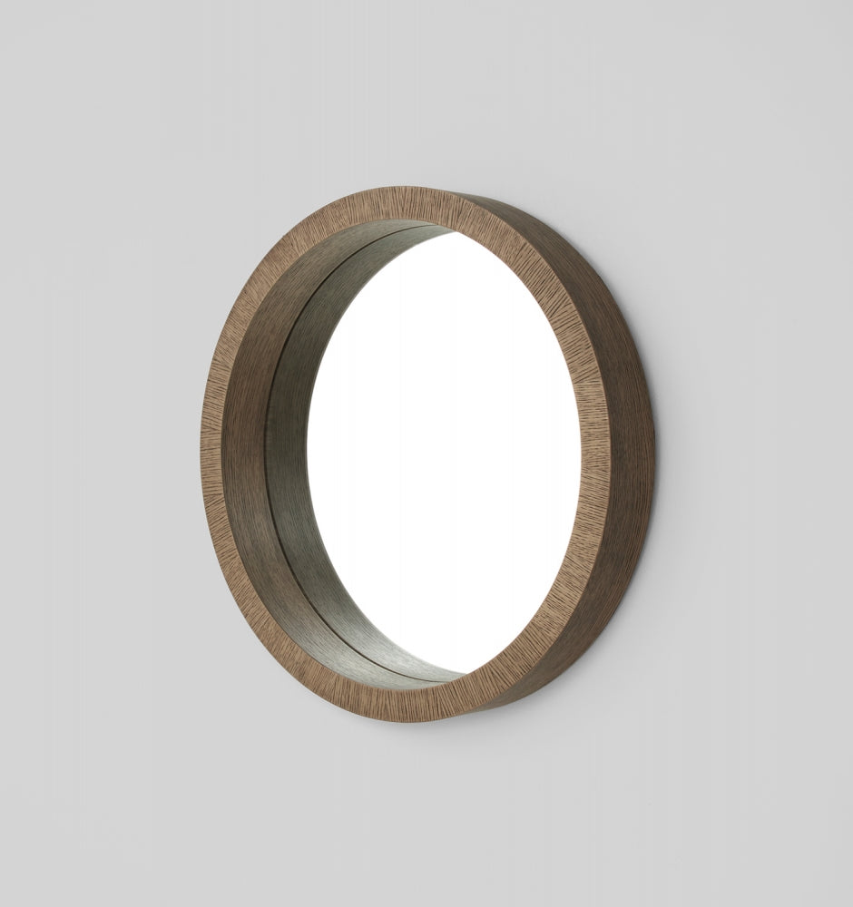 Hazel Wood Circle Mirror 65cm