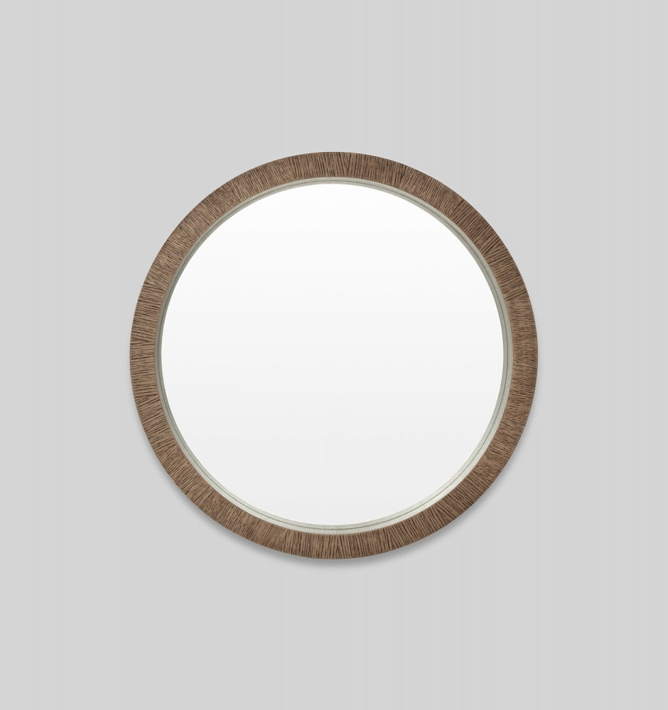 Hazel Wood Circle Mirror 65cm