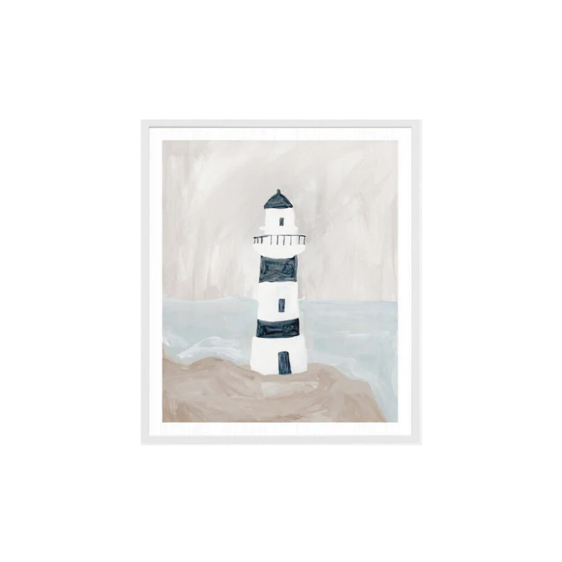 Print Seaside Portrait Blue 6 44x51