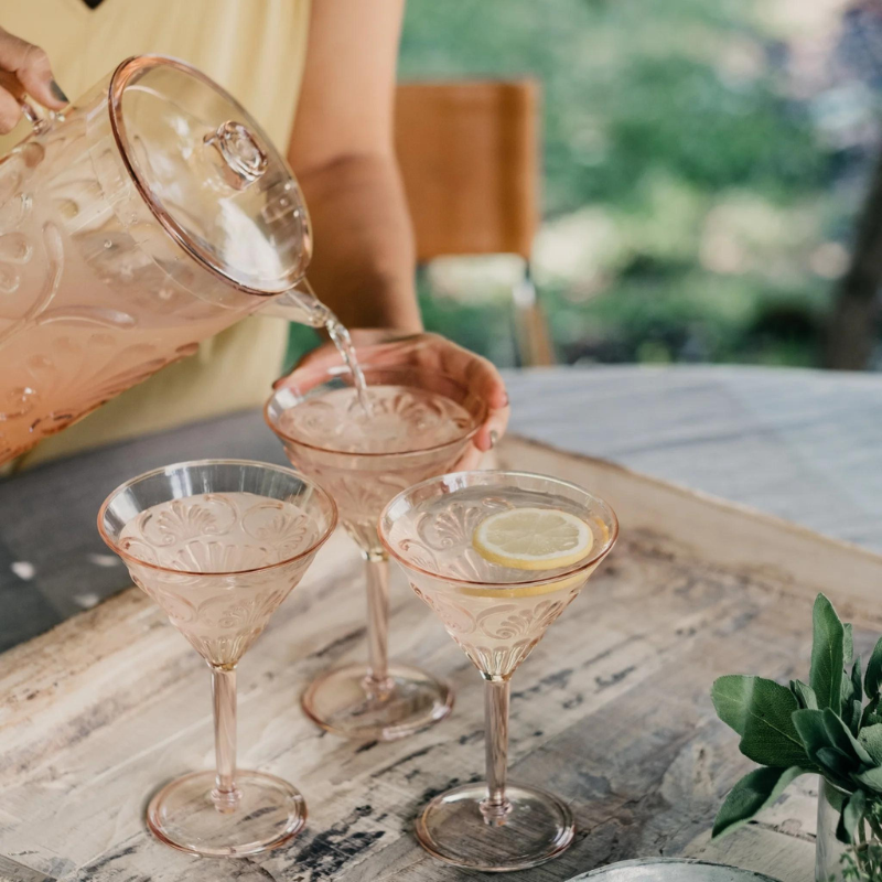 Martini Acrylic Glass Pink