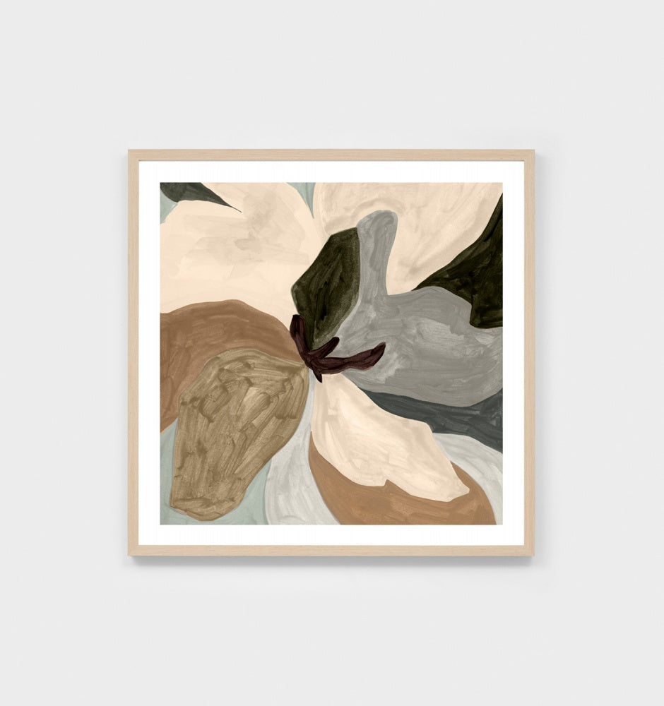 Print Petal Study Blue 2 (S2) RAW 53x53
