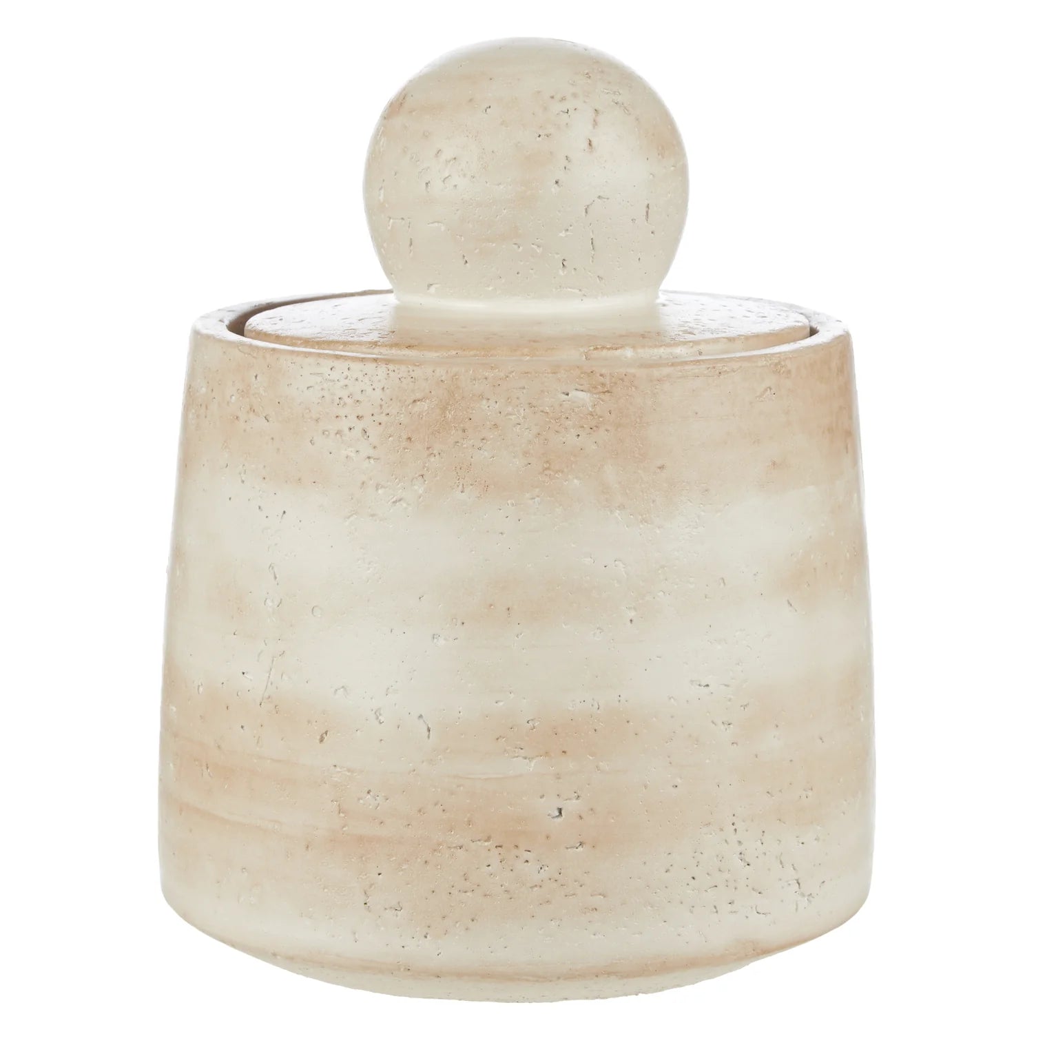 Canister Napier Travertine Lg