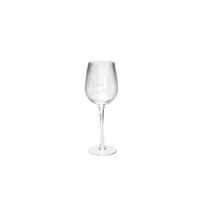 Wine Glass Kirshaw Ribbed Sml