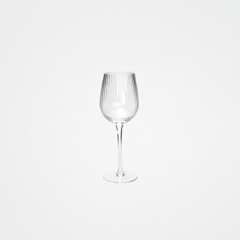 Wine Glass Kirshaw Ribbed Sml