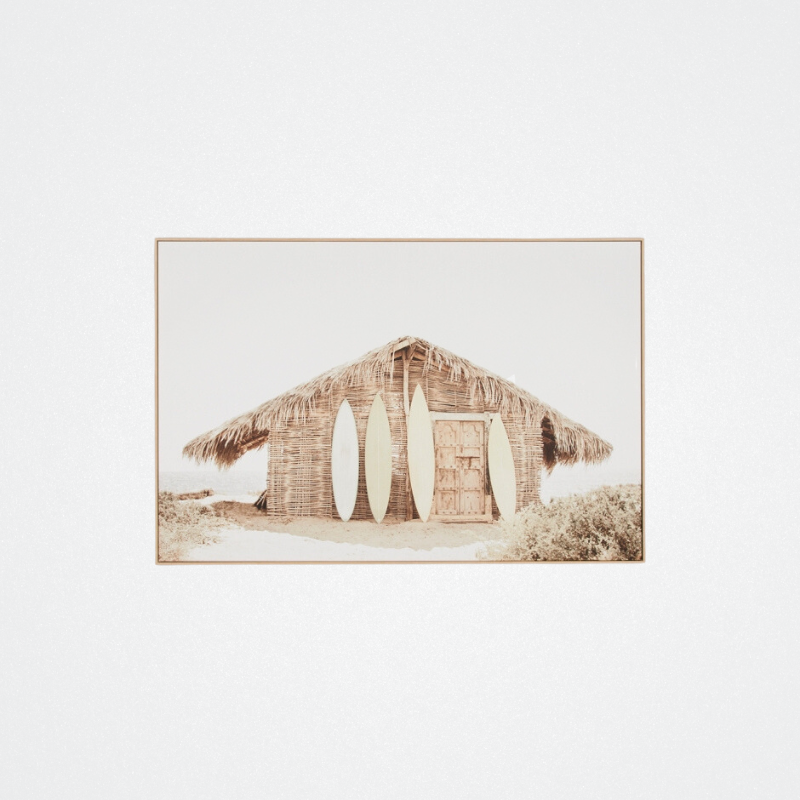 Canvas Surf Hut Framed 120x80