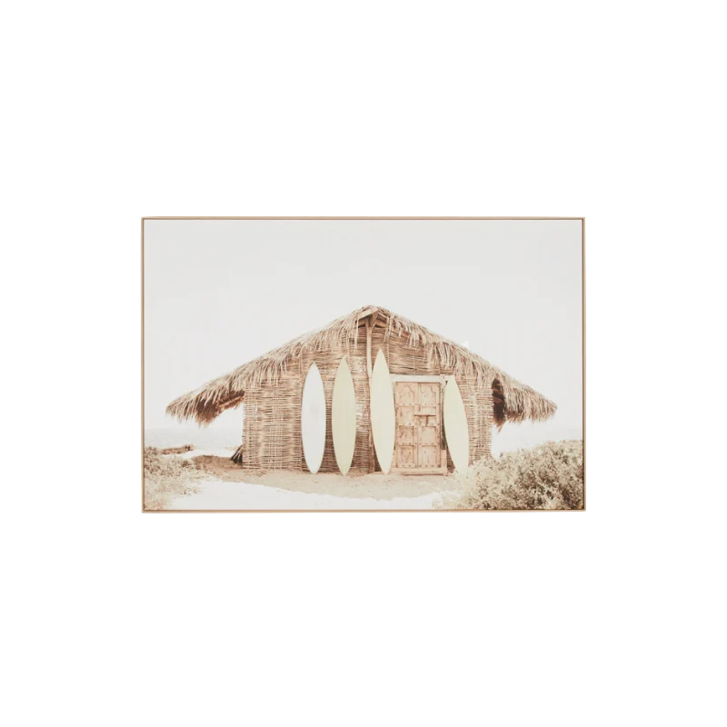 Canvas Surf Hut Framed 120x80