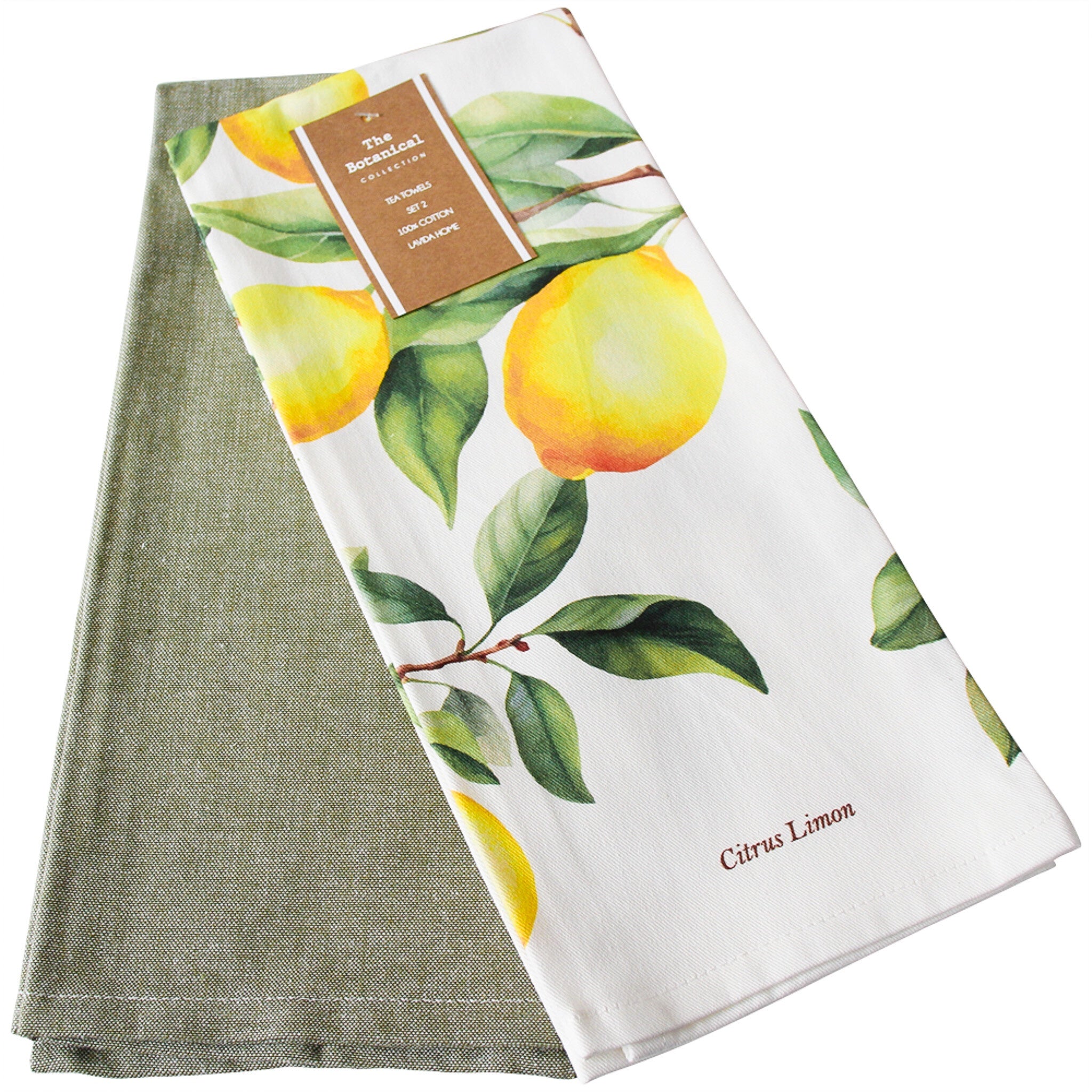 Tea Towel Print Lemon S/2