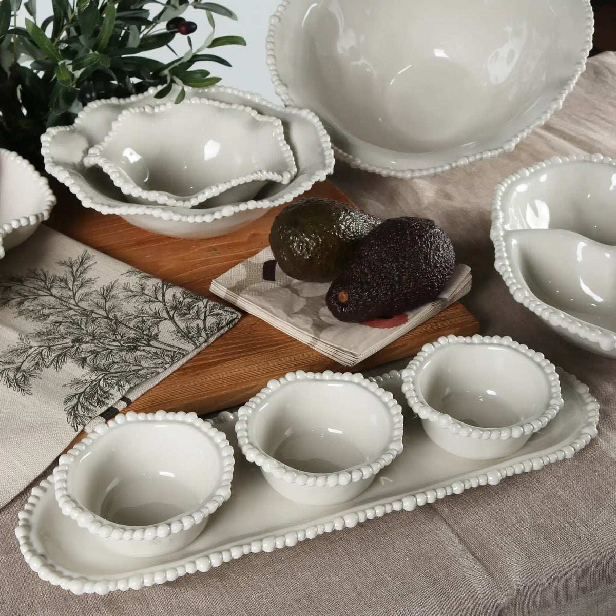 Melamine Pearl Platter 45cm - Sand