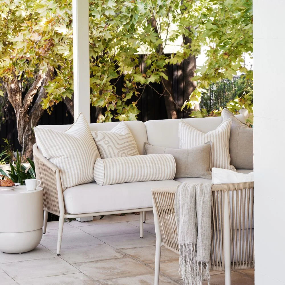 Drifter Alfresco Outdoor Cushion - White/Natural 60x60cm