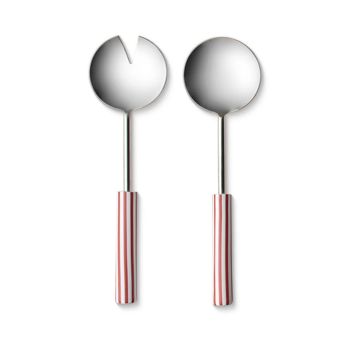 SALAD SERVER SET CLYDE STRIPE RUST