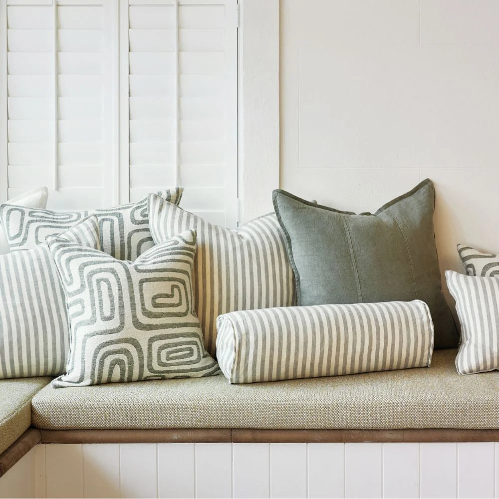 Bolster Drift  White/Pistachio  20x60cm