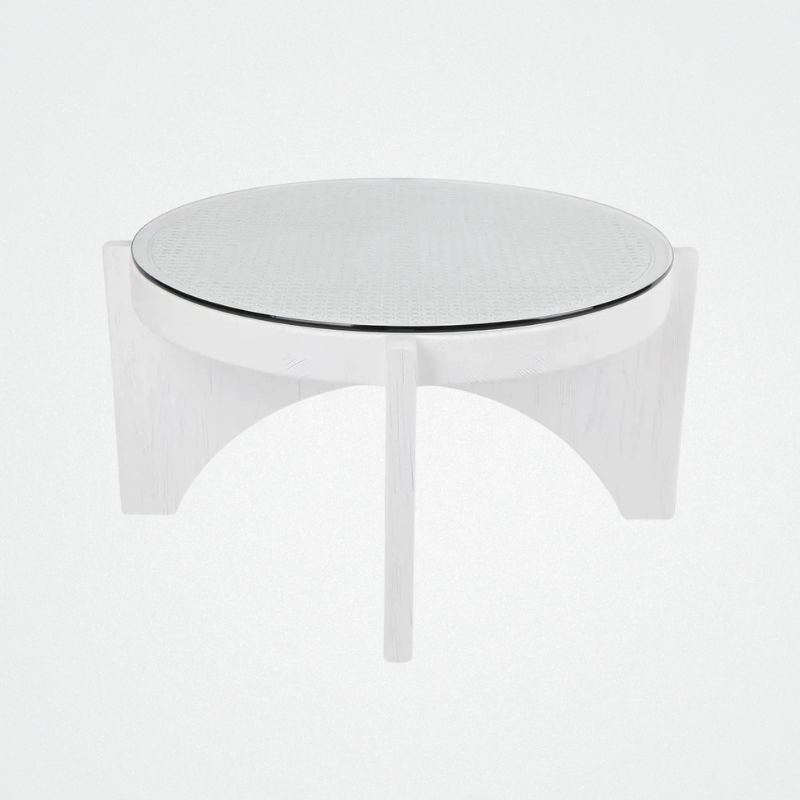 Coffee Table Oasis Rattan Med/Wht