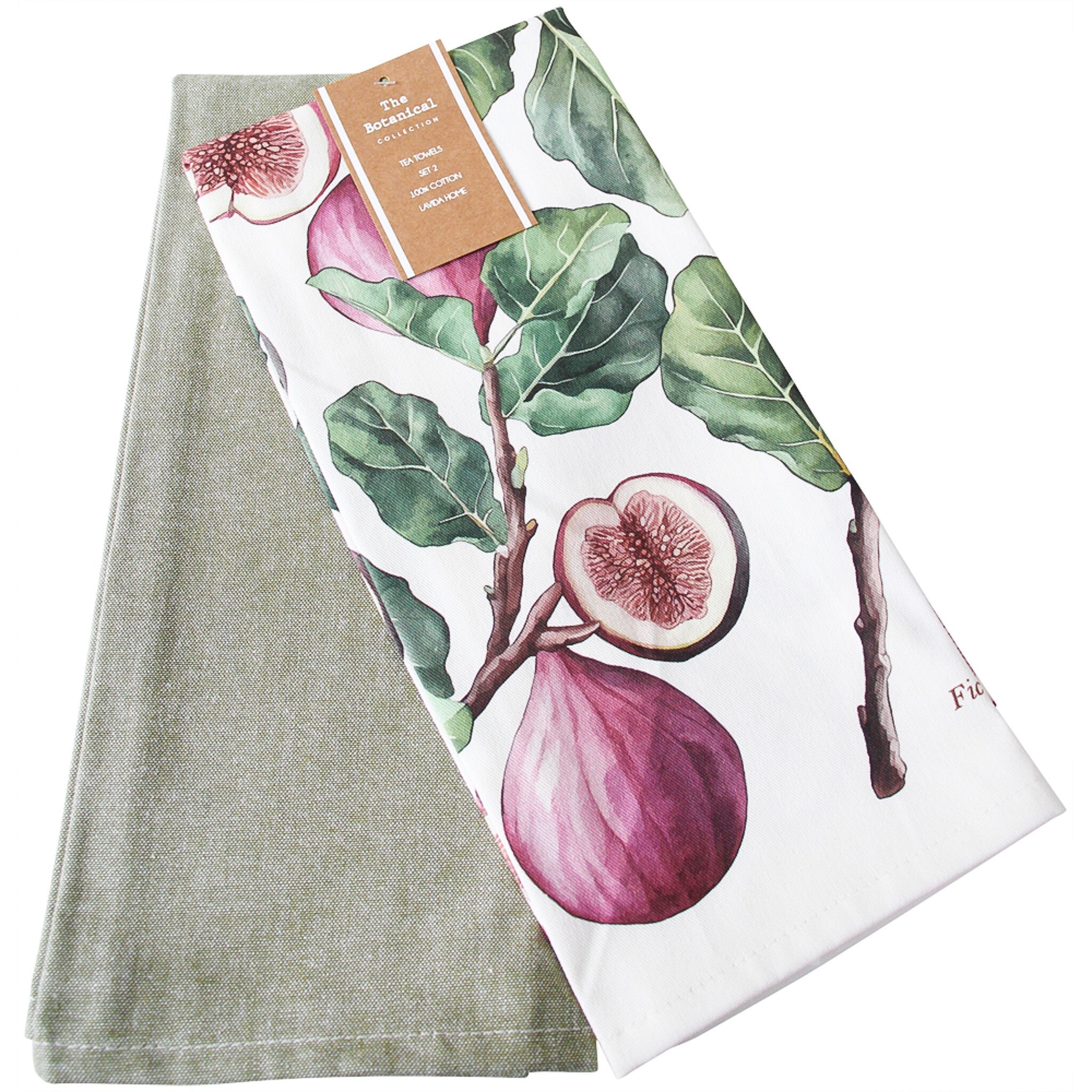 Tea Towel Print Fig S/2
