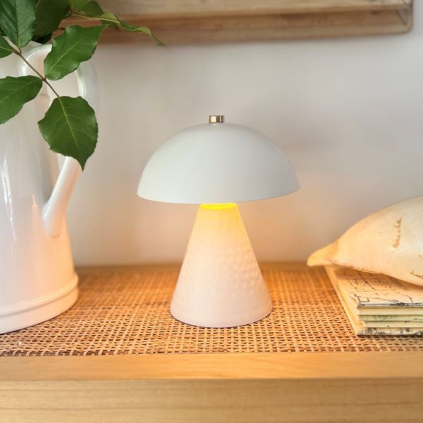 Lamp Botl Mushroom White